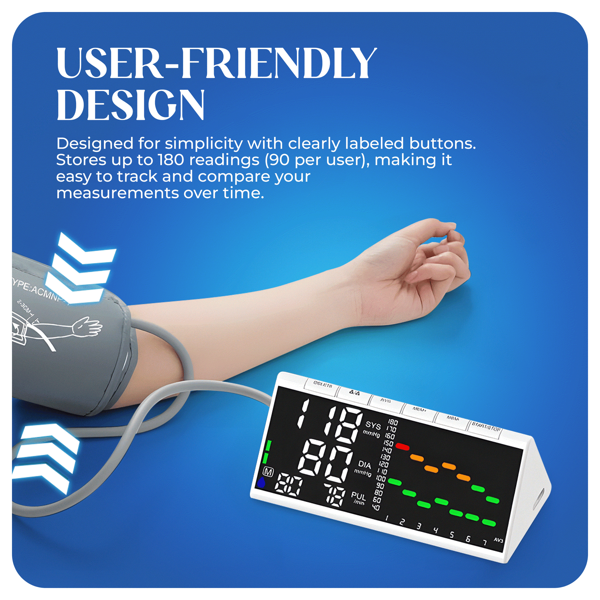 Track Smart Upper Arm Blood Pressure Monitor